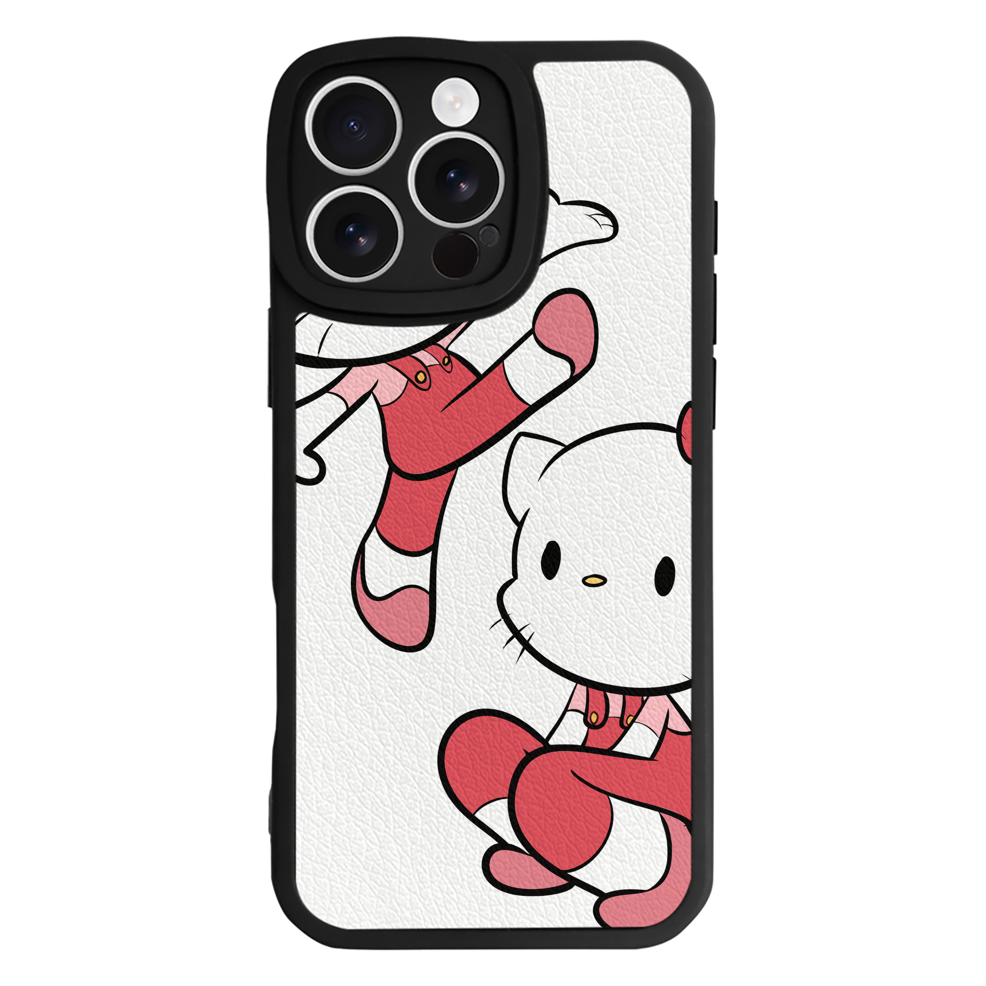 （画像用） Hello Kitty ハローキティ 【iPhone 16シリーズ対応】シリコンスマホケース（レザー調） 材質：シリコン